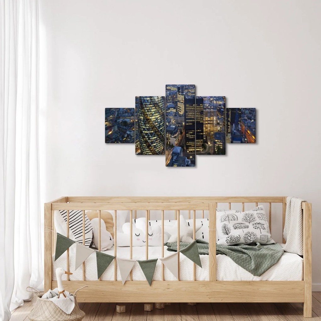 Obraz - Wieczorna panorama Londynu (125x70 cm)