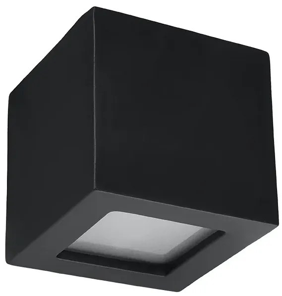 Czarny ceramiczny kinkiet sześcian - EX713 C7-F15