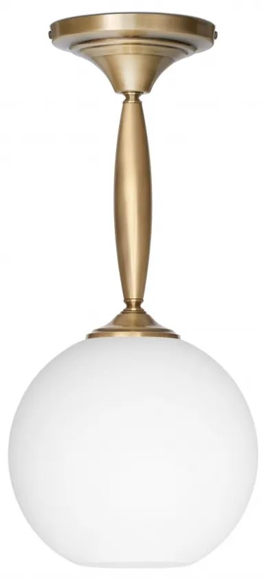 Stylowa lampa z mosiądzu z kloszem kulą QC-S1KD