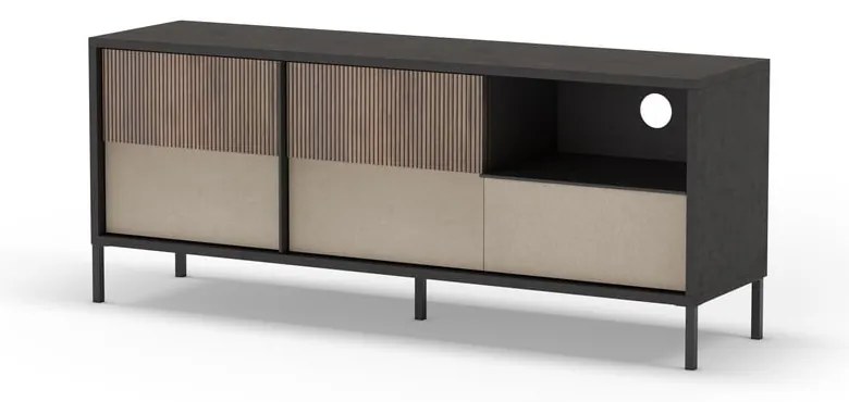 Antracytowo-jasnobrązowa szafka pod TV 156x57 cm Amalia – Marckeric
