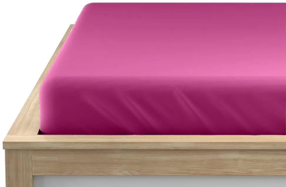 PrzytulneMieszkanie.pl Prześcieradło Jersey EXCLUSIVE purpurowe 180 x 200 cm