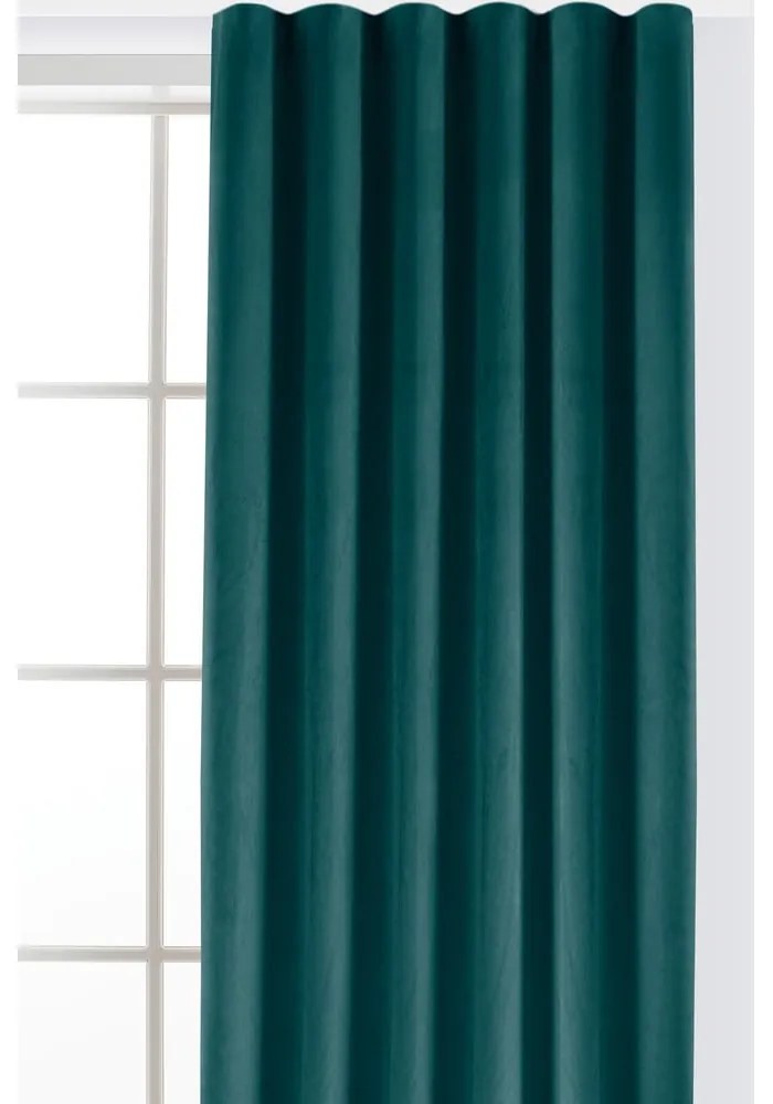 Morska aksamitna zasłona częściowo zaciemniająca (dimout) 400x225 cm Velto – Filumi