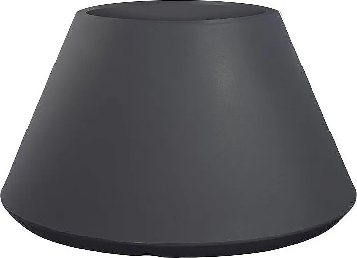 Stromboli Antracytowa okrągła stożkowa doniczka żywiczna do roślin doniczkowych i ogrodowych, 60x35 cm