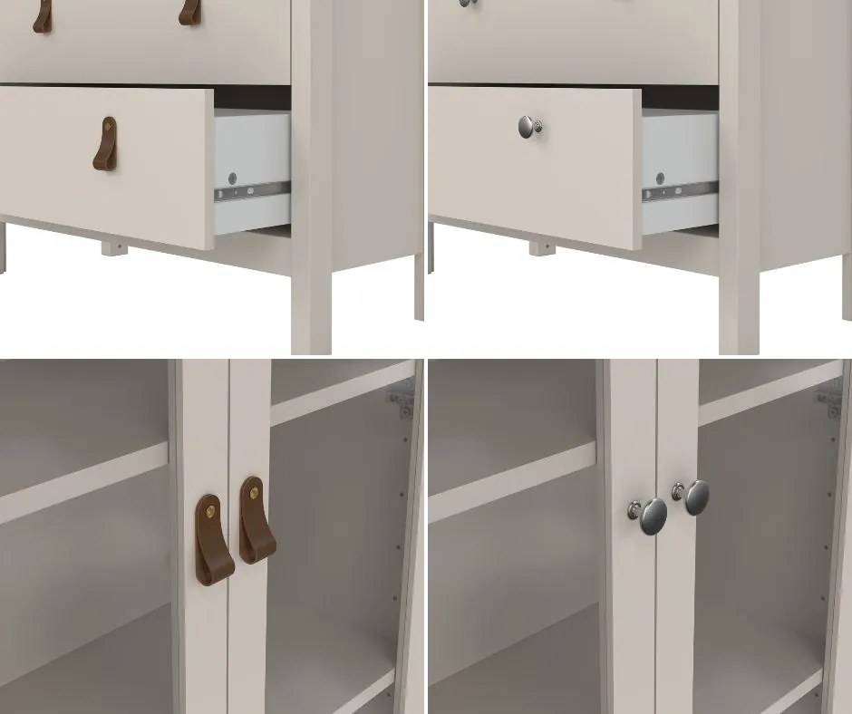 Dwudrzwiowa witryna z szufladami Madrid, kaszmir mat