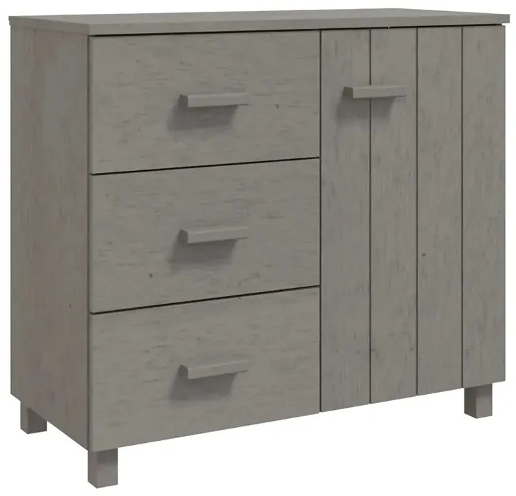 Jasnoszara komoda drewniana w stylu rustykalnym G3-G63