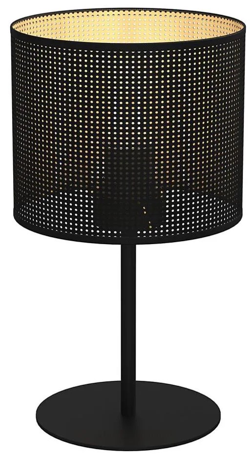 Lampa stołowa LOFT SHADE 1xE27/60W/230V śr. 18 cm czarny/złoty