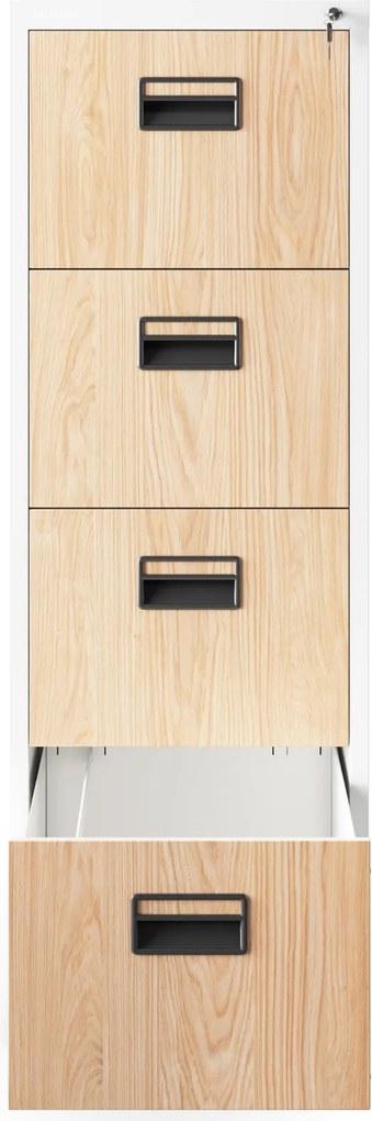 Szafka kartotekowa Eco Design Sara V004 46x62x132 cm biały/dąb sonoma