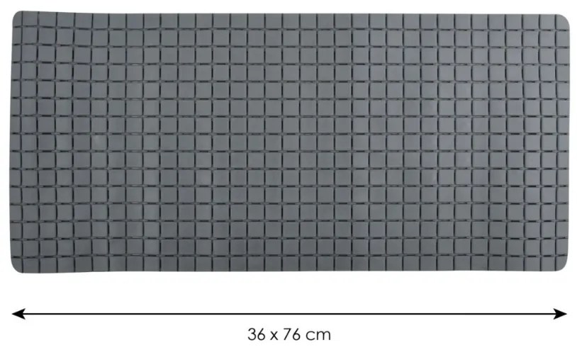 Spirella Antypoślizgowa mata do wanny QUADROPremium, szara, 36 x 76 cm