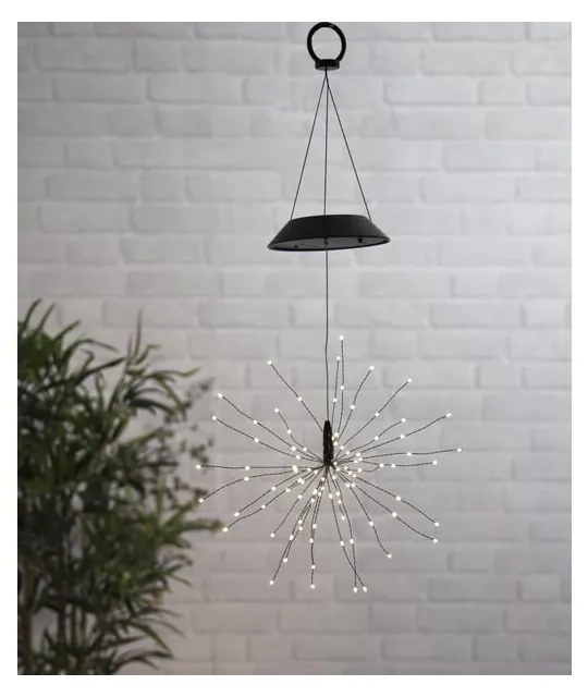 Ogrodowa lampa solarna LED z białymi diodami Star Trading Firework, wys. 50 cm