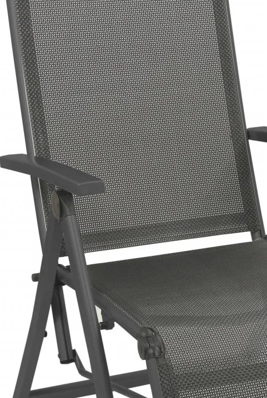 Doppler ACTIVE ogrodowy fotel relaksacyjny antracyt/szary