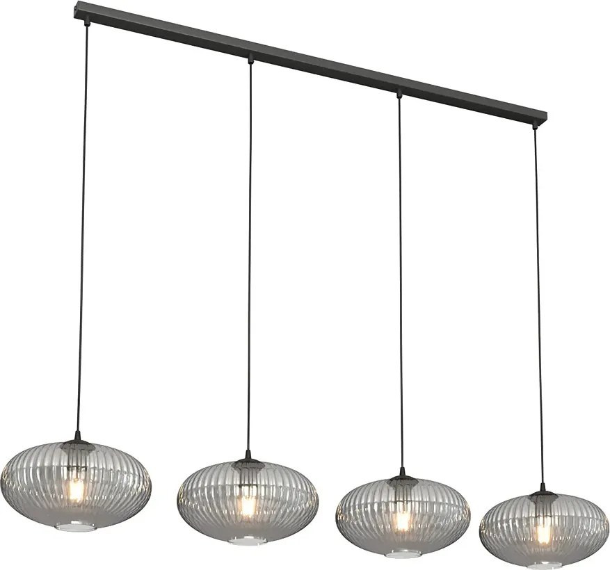 Industrialna lampa wisząca z grafitowymi kloszami - 3X D174 T4-C96