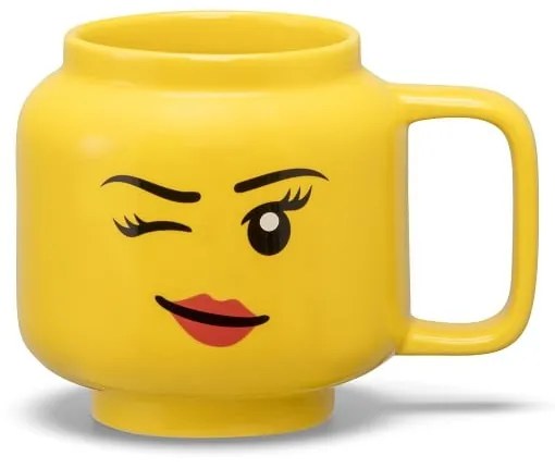 Żółty ceramiczny kubek dla dzieci 255 ml Head – LEGO®