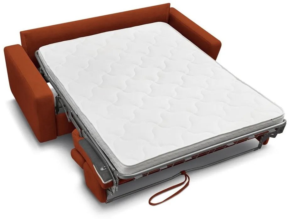 Ceglasta rozkładana sofa 195 cm Monaco – Bobochic Paris