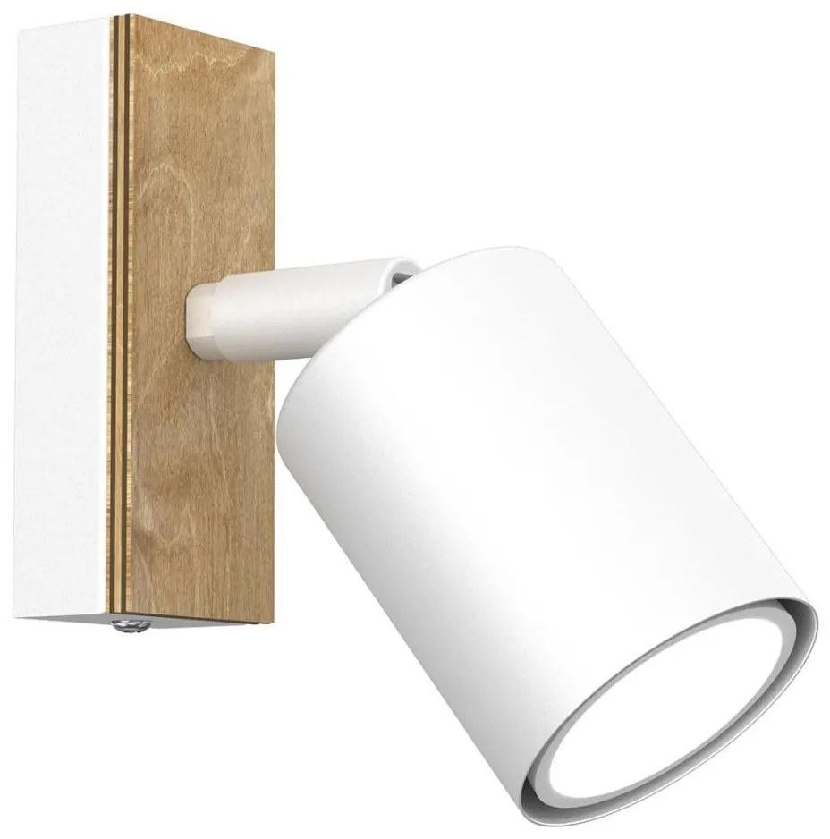 Kinkiet punktowy TULON 1xGU10/8W/230V biały/dąb