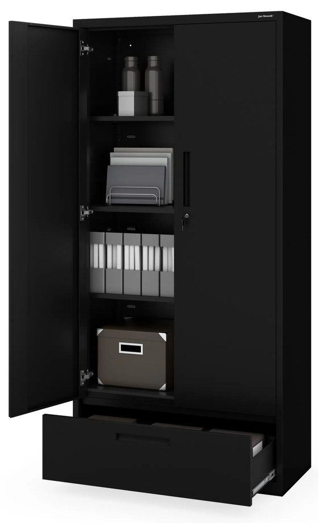 Megan Czarny - szuflada pojedyncza 185 cm