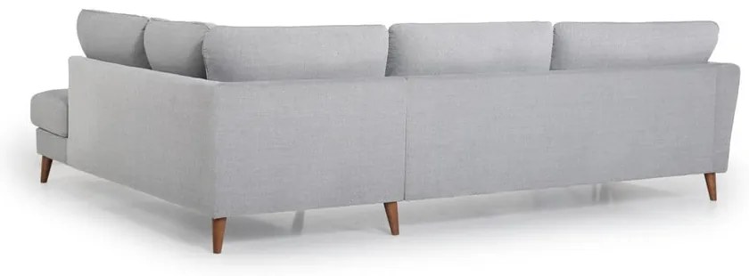 Jasnoszary narożnik Scandic Paris, prawostronny