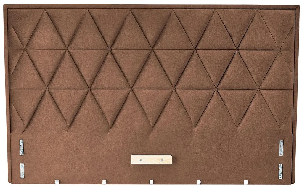 Beżowe welurowe wezgłowie pikowane do łóżka G6-N51