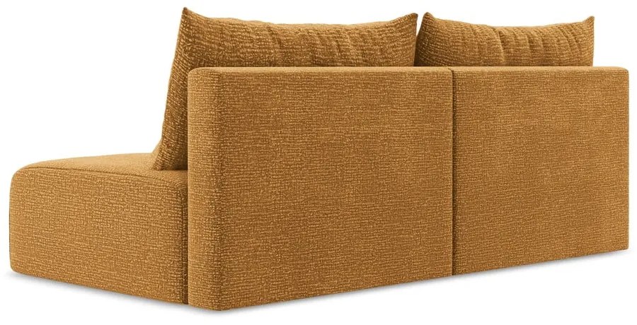 Pomarańczowa rozkładana/ze schowkiem sofa 216 cm Kalena – Makamii