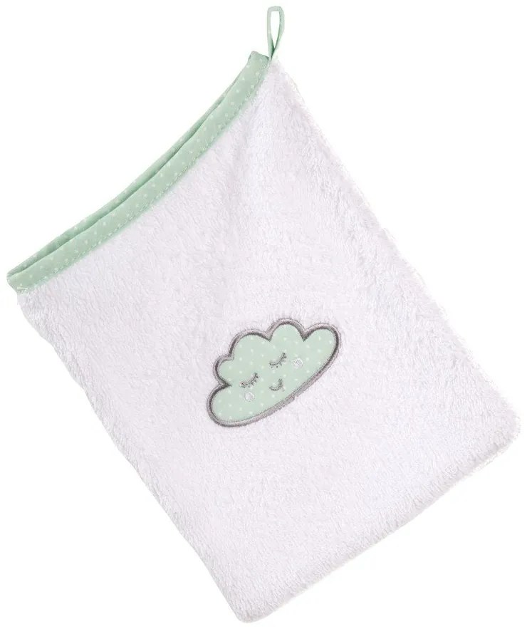 Biały bawełniany ręcznik dziecięcy z kapturem 80x80 cm Happy Cloud – Roba