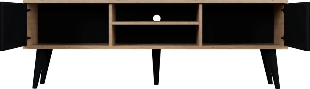 Skandynawska szafka RTV Toronto 160 dąb artisan/czarny