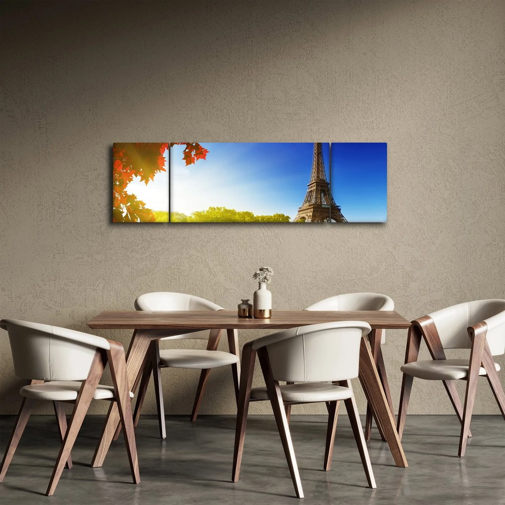 Obraz - jesień w Paryżu (170x50 cm)
