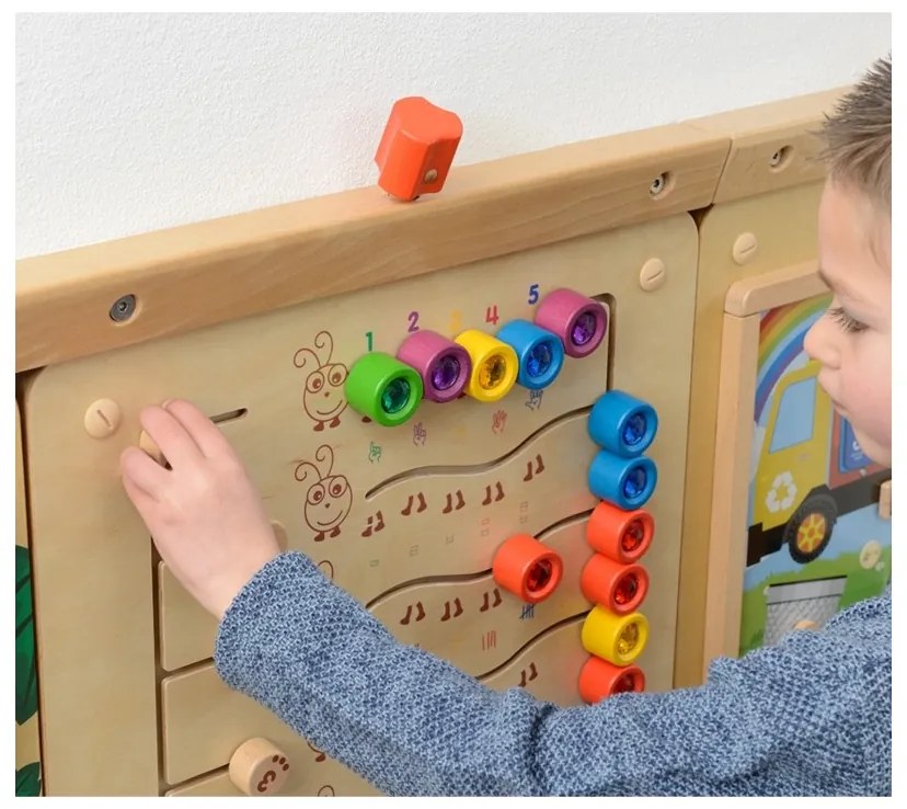 Masterkidz kolorowe gąsieniczki nauka liczb i ilości - tablica ścienna edukacyjna montessori
