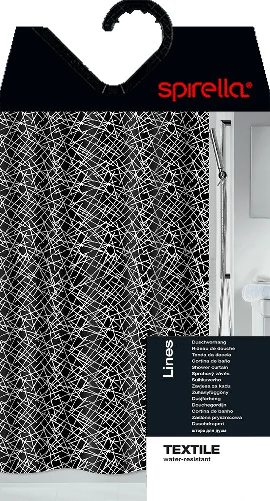 Zasłona prysznicowa 180x200 cm Lines – Spirella