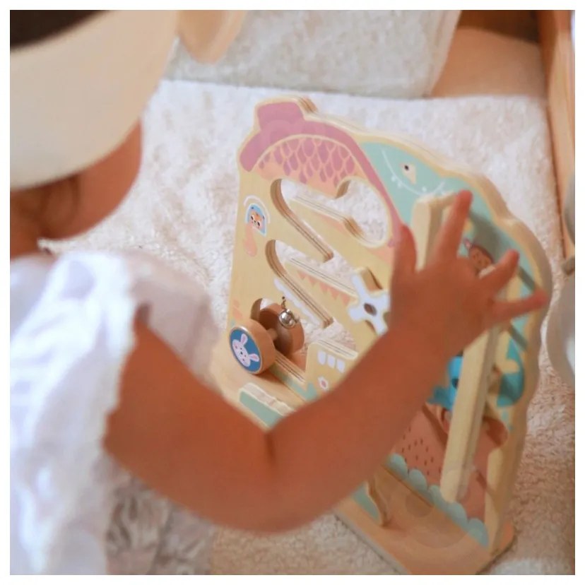 Tooky toy labirynt tablica edukacyjna tor 2w1 labirynt drewniany