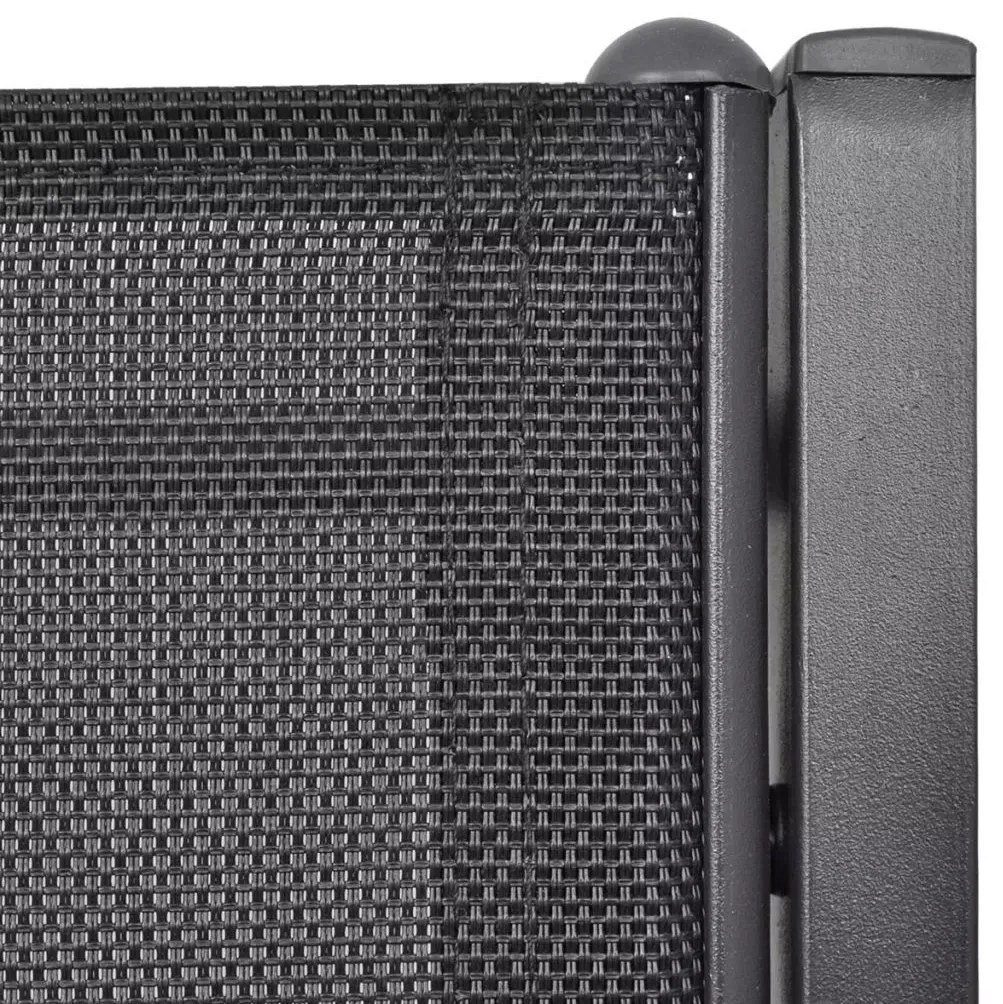 Metalowa ławka ogrodowa Mokis - czarna