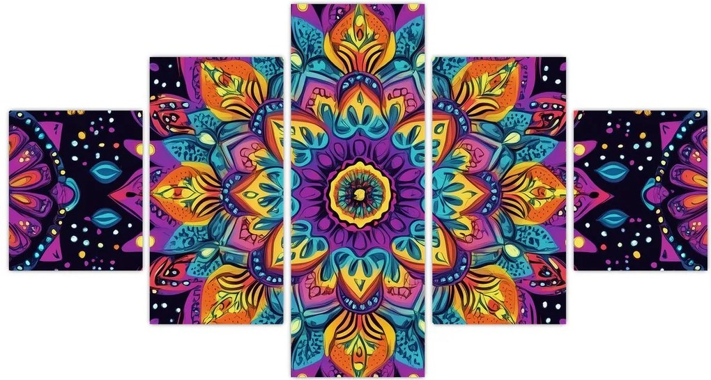 Obraz - Kalejdoskopowa mandala (125x70 cm)
