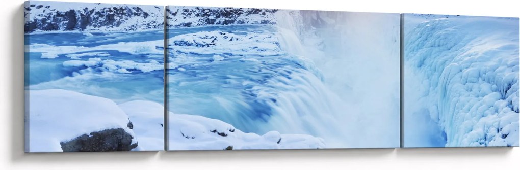 Obraz - Chłodne wodospady (170x50 cm)