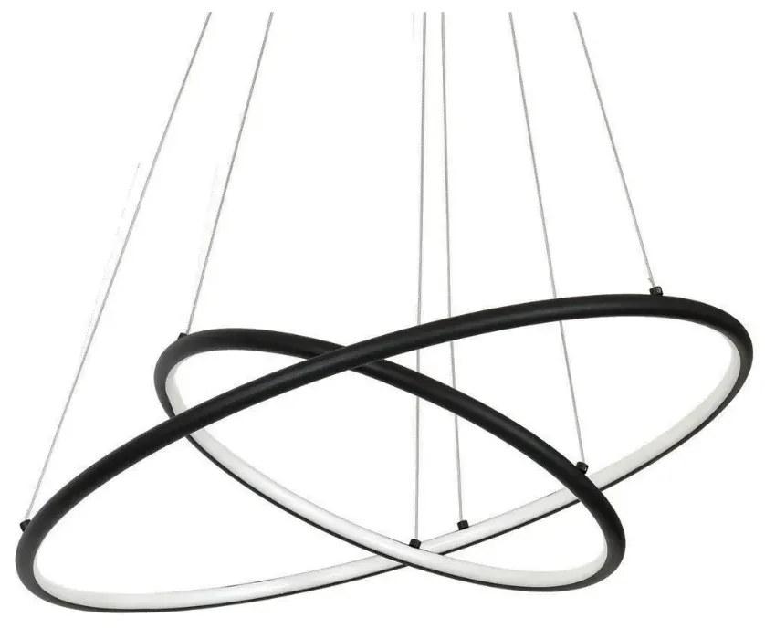 Czarny metalowy żyrandol led - K435 N1-Z40