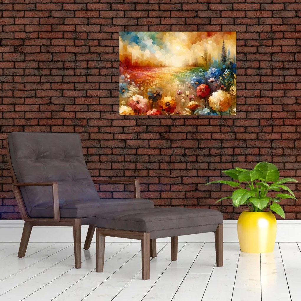 Obraz - Kolorowa łąka (70x50 cm)