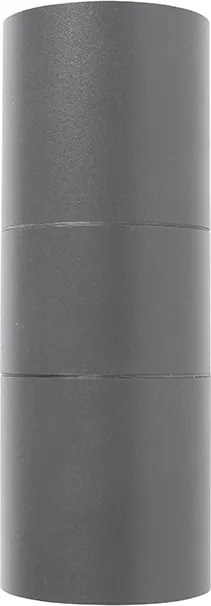 Lampa ścienna zewnętrzna ciemnoszara 2-światłowa IP44 - Duo