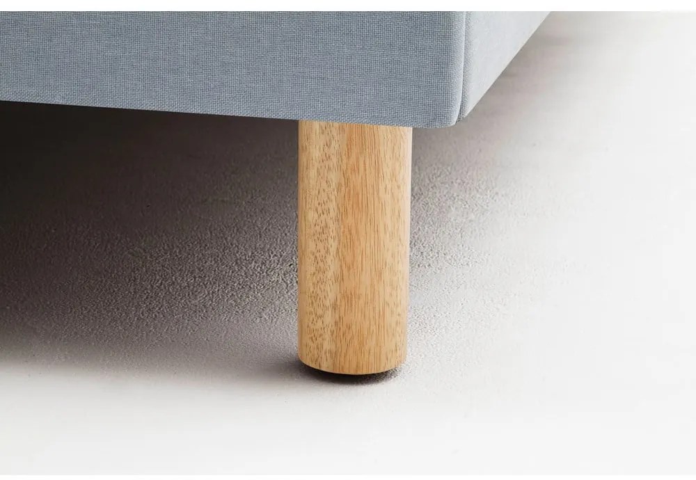 Niebieskie/szare tapicerowane łóżko dwuosobowe bez stelaża 140x200 cm Lena – Meise Möbel