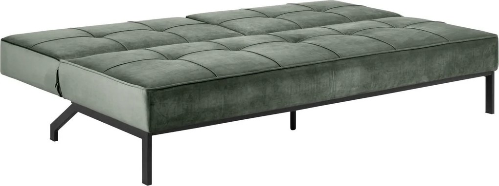Pikowana sofa rozkładana z tkaniny aksamitnej Perugia VIC