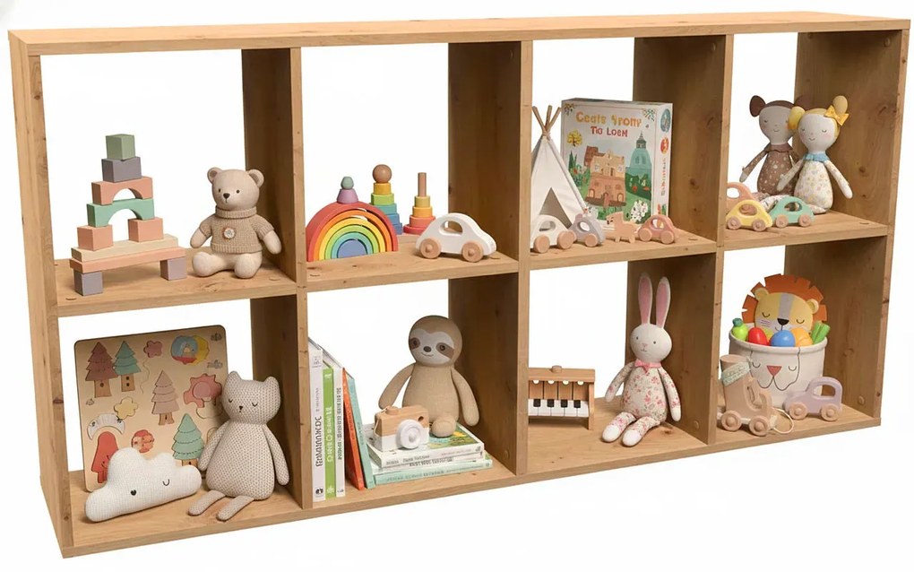Komorowy regał na zabawki dąb artisan D8-M69
