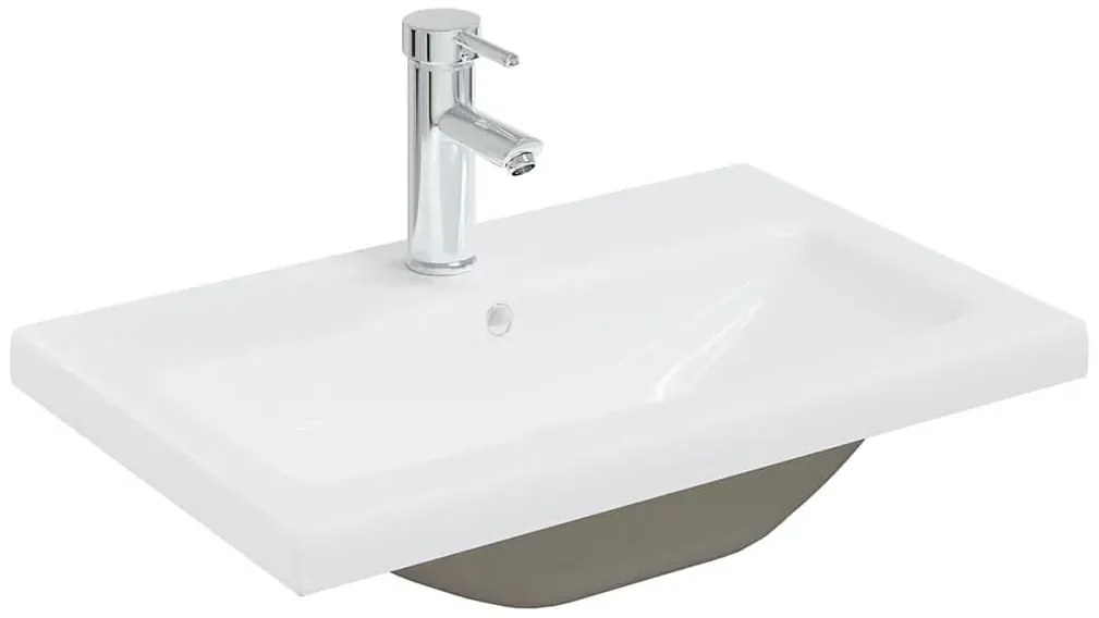 4 elementowy komplet mebli łazienkowych z umywalką 60 biały mat F5-D72