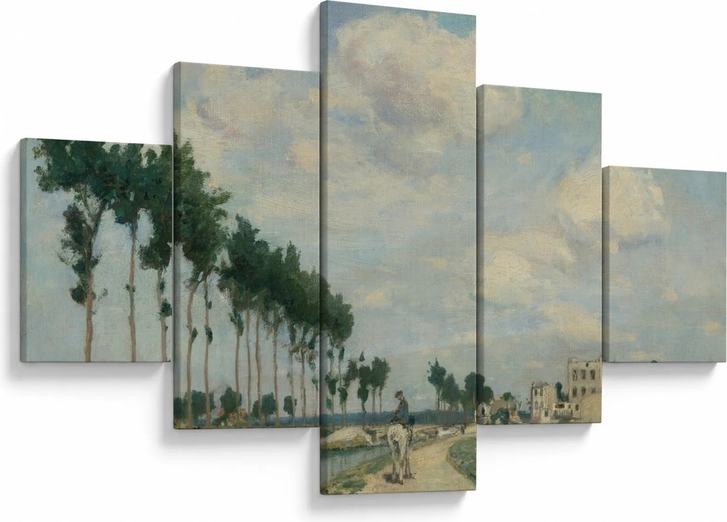 Obraz - Johan Barthold Jongkind, The Towpath, reprodukcje (125x70 cm)