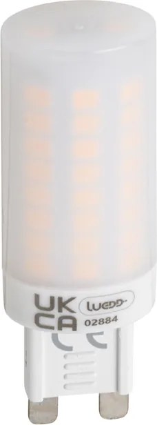 Zestaw 5 żarówek LED G9 z 3-stopniowym ściemnianiem, opalowe, 4,5 W, 500 lm, 2700 K