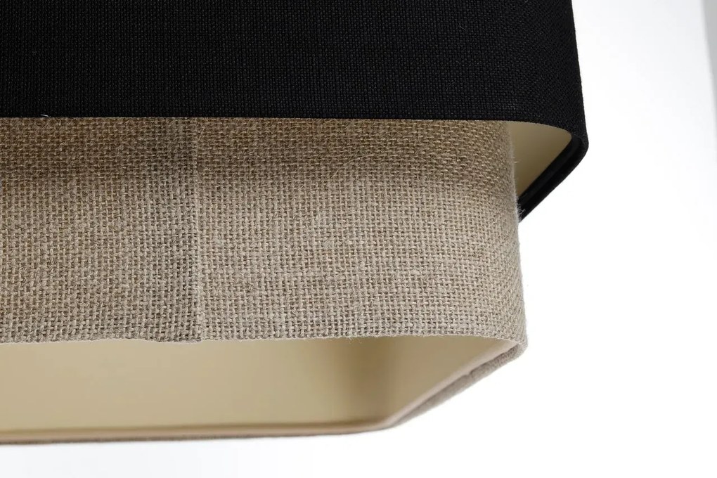 Lampa wisząca KWADRO DUO 006 51x47cm czarna/beżowa BPS KONCEPT