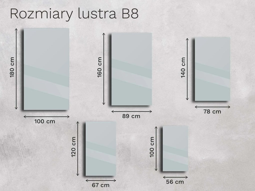 Lustro w ramie B8 56×100