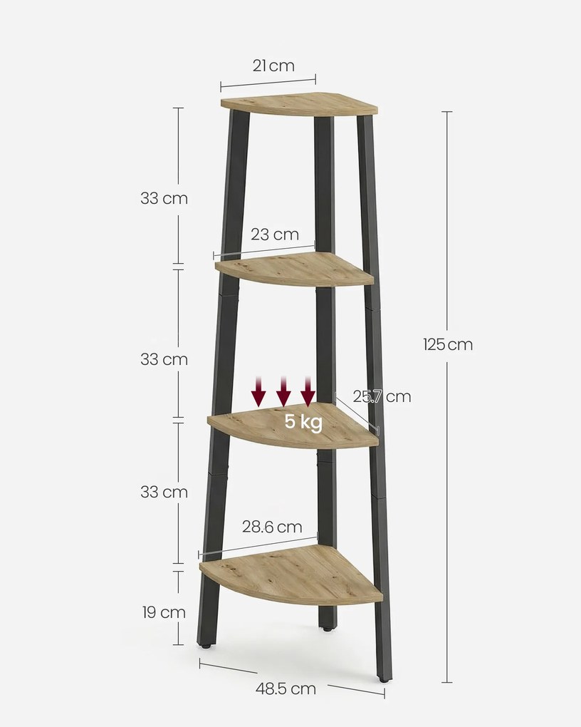 Narożny Regał na książki - artisan - LLS034B88