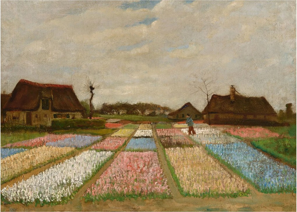 Obraz na szkle - Vincent van Gogh, Flower Beds in Holland, reprodukcje (70x50 cm)