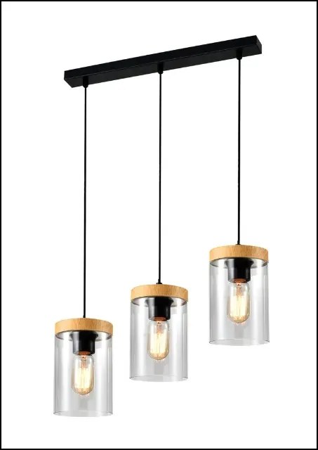 Potrójna lampa wisząca czarna - K448 K4-N37