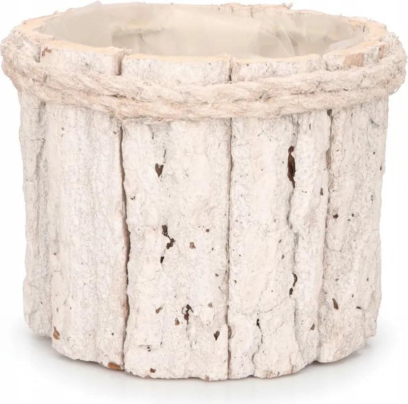 Osłonka z kory 12 cm Naturalna Doniczka Boho Rustykalna Dekoracja do Roślin