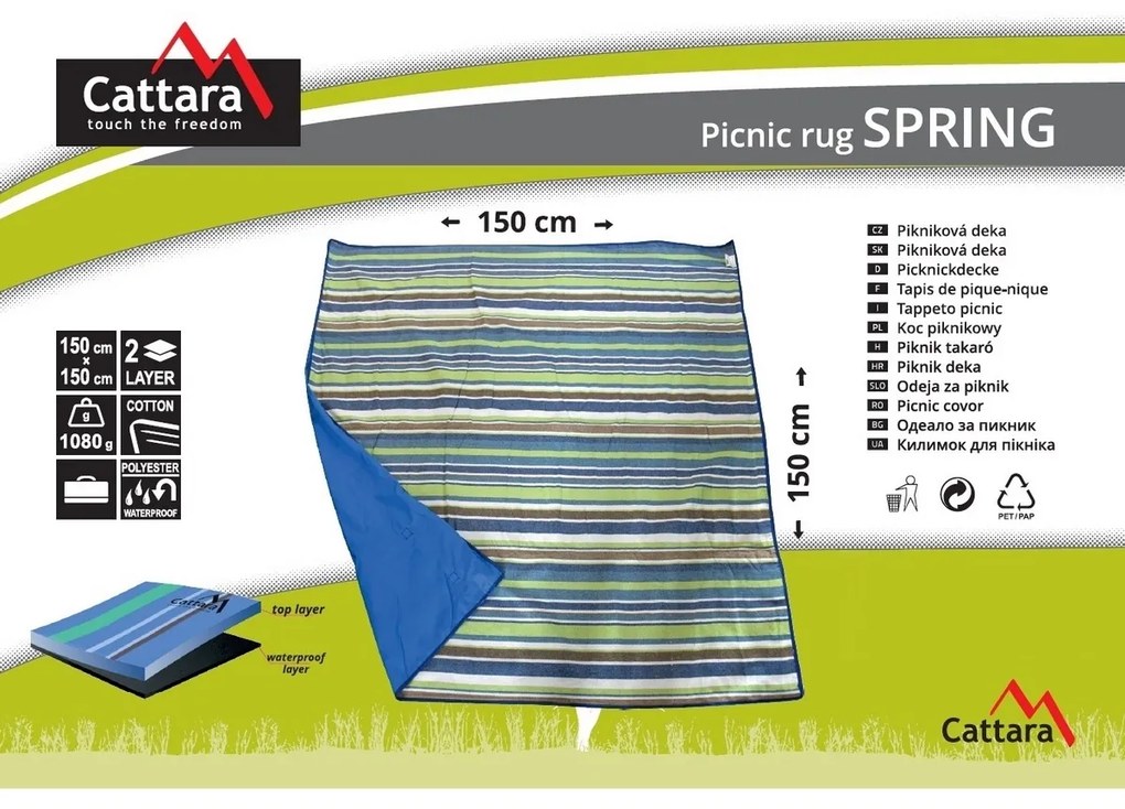 Cattara Koc piknikowy Spring, 150 x 150 cm