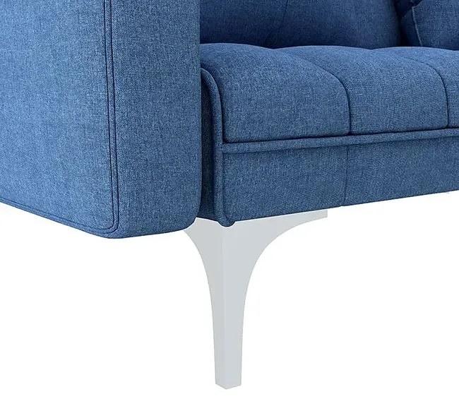 Rozkładana niebieska kanapa z poduszkami E9-K92