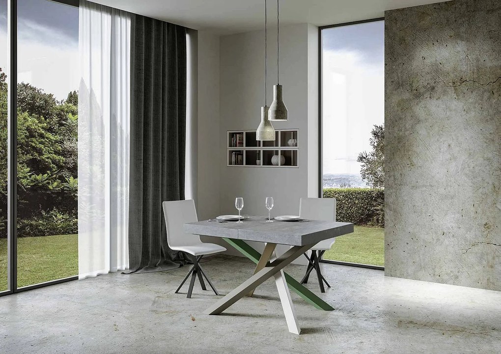 Stół rozkładany 140/244x90 cm Volantis cementu nogi wielobarwny 4/A