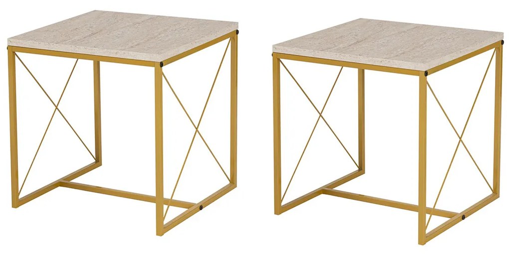 Stolik konferencyjny Defne Gold Travertine